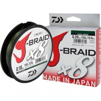 Шнур DAIWA J-Braid X8 0,10мм 150м multicolor